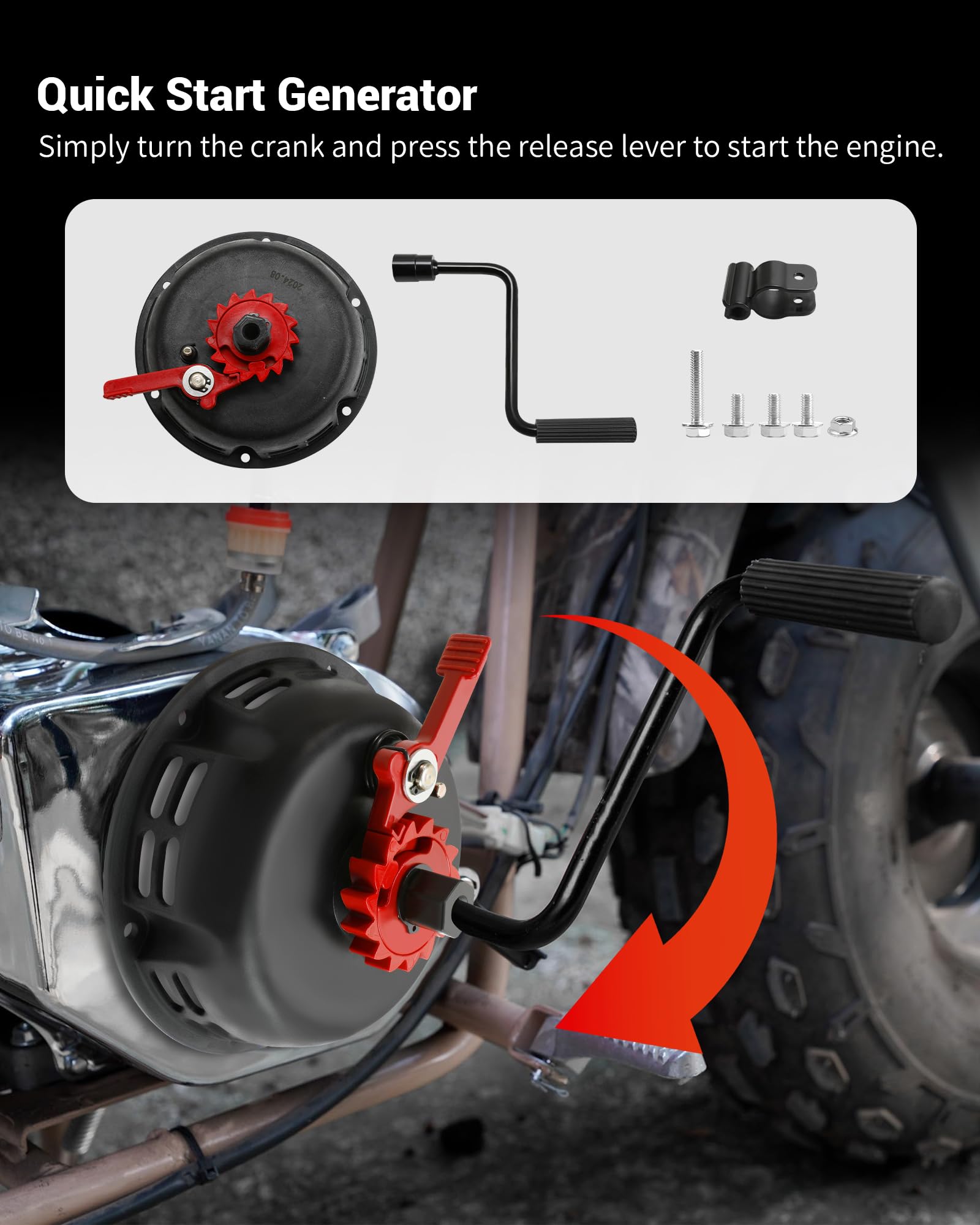 Amazon.com: Upgrade Easy Quick Fast Pull Start Recoil Starter Assembly Fit  for Predator 212, Coleman CT200U 200cc B200R Mini Bike, Pull Cord Start  Honda 6.5HP GX160 196 Hisun Engine KT196 Go Kart,