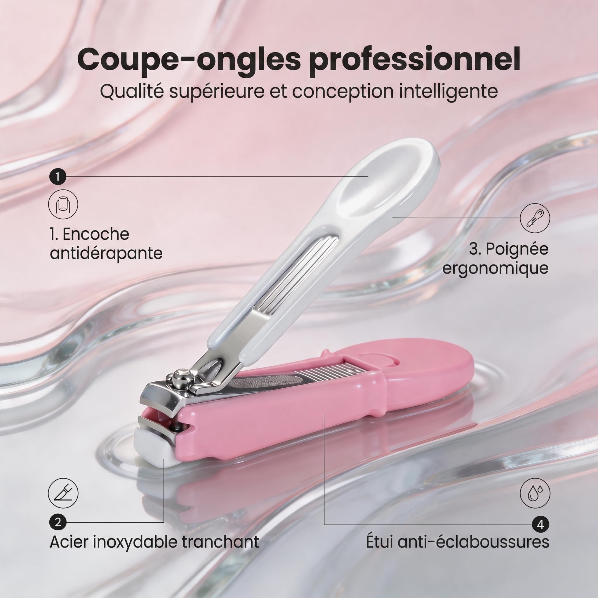 PAFASON Bébé Enfant Sécurité Ongles Coupe Ongles Coupeur Garniture avec Attrape Ongles et Bébé Lime à Ongles en Verre, Idéal pour Jeunes Enfants Nourrisson, Nouveau-nés Tout-petits