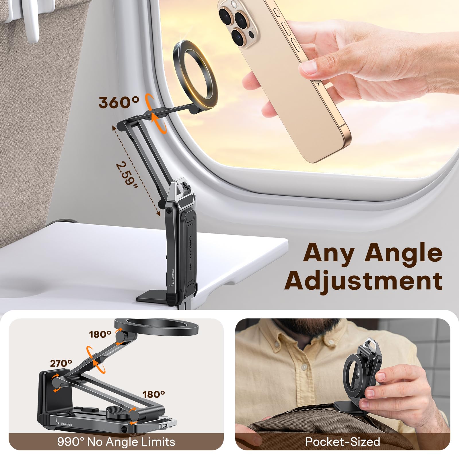 Amazon.com: OMOTON TP02 360°Rotating for MagSafe Tripod