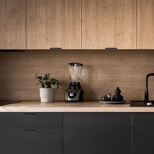 Miniatura 6 de Paquete de 10 manijas negras para gabinete, manijas de gabinete de 5.906 in5.9 pulgadas, tiradores de borde de dedo, tiradores de gabinete para