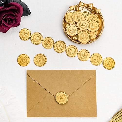 Miniatura 9 de 50 calcomanías de sello de cera, monograma de champán, calcomanías de sello de sobre para bodacumpleañosbaby showerAcción de