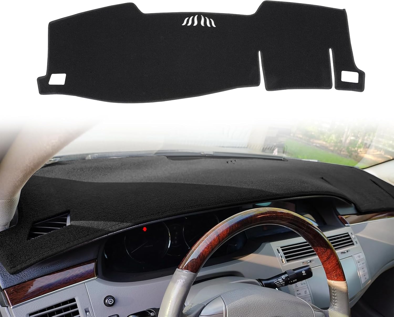 Dash Cover Mat Custom Fit for Toyota Avalon 2005 2006 2007 2008 2009 2010 with Cutout for Speaker, Dashboard Cover Pad Carpet Protector (05-10 Dark Gray)