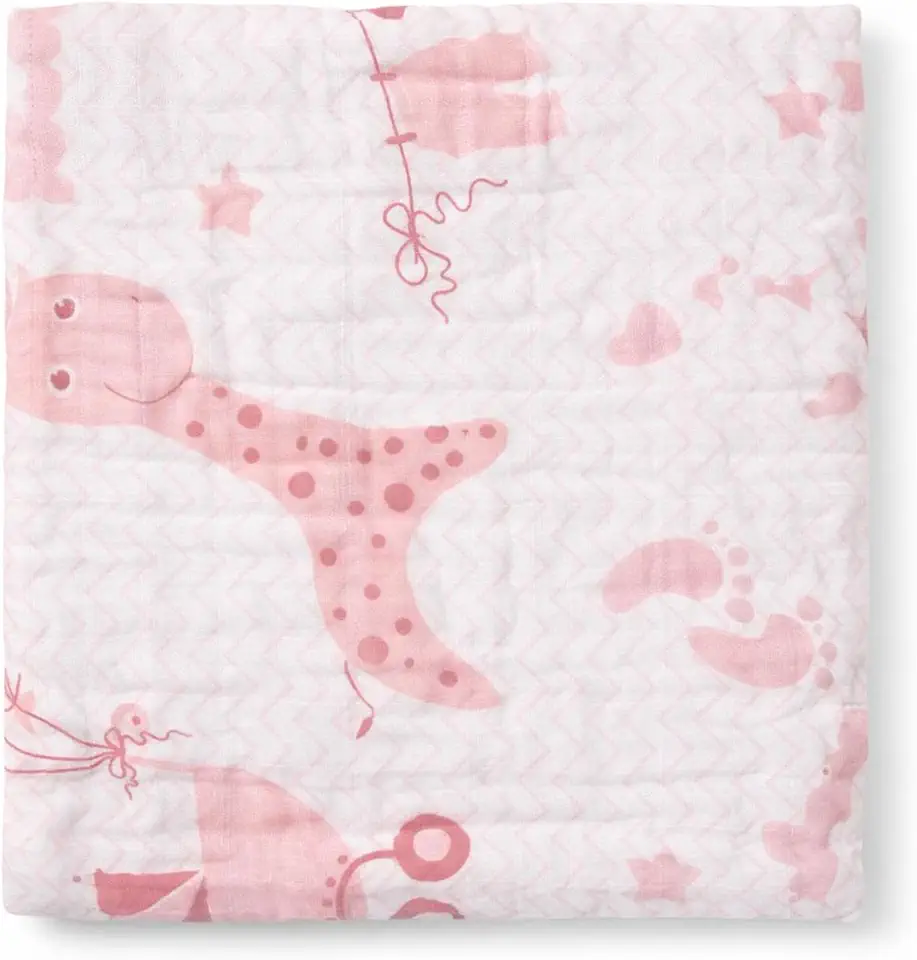 Toalha de Banho para Bebê Soft 100% Algodão 85x85cm – Macia, Absorvente e Delicada para Recém-Nascido (Rosa)