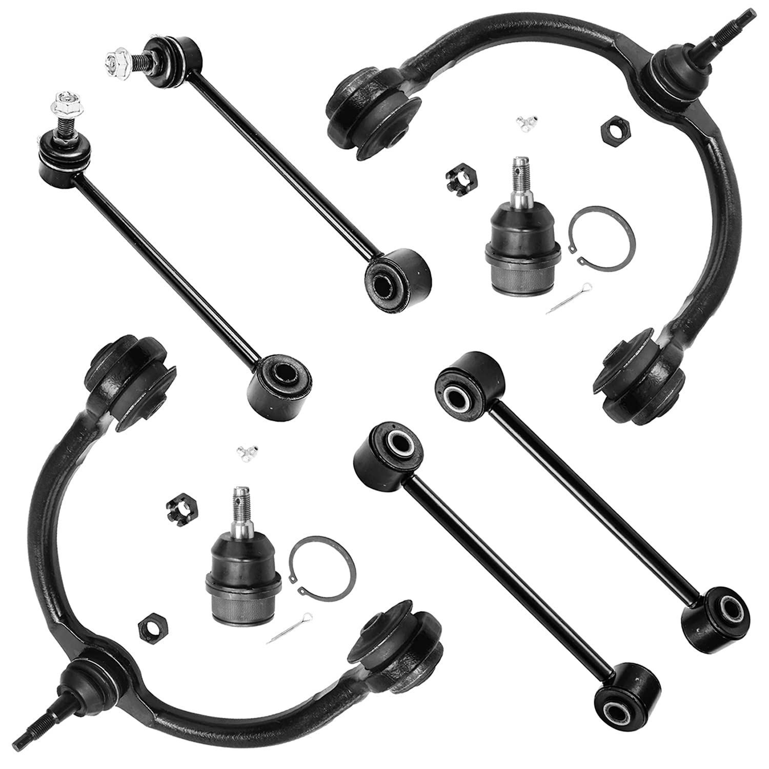 Detroit Axle - 8pc Front End Kit for 2005-2010 Jeep Grand Cherokee