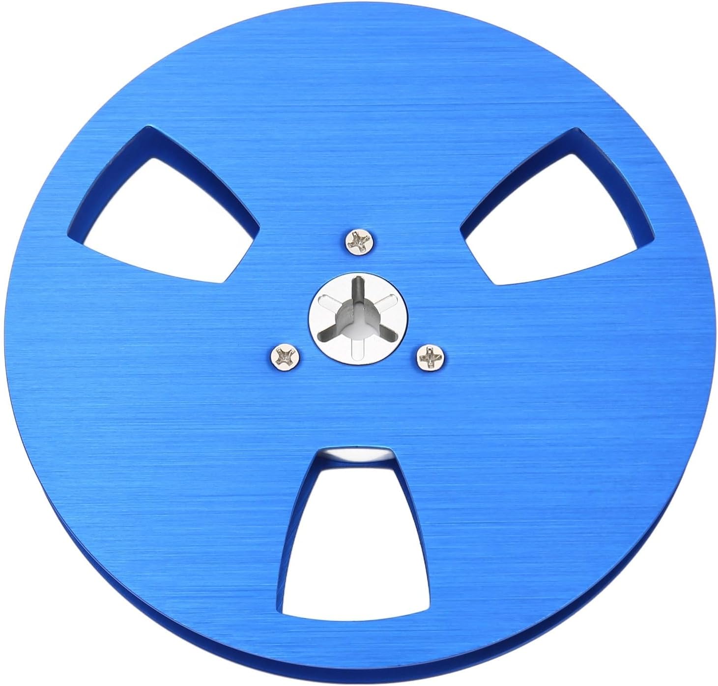 1/4 5 Inch Sound Tape Empty Reel , High Strength 3 Hole Recording Takeup Reel Improve Sound Quality Aluminum Alloy for Reel to Reel Tape Player (Blue)