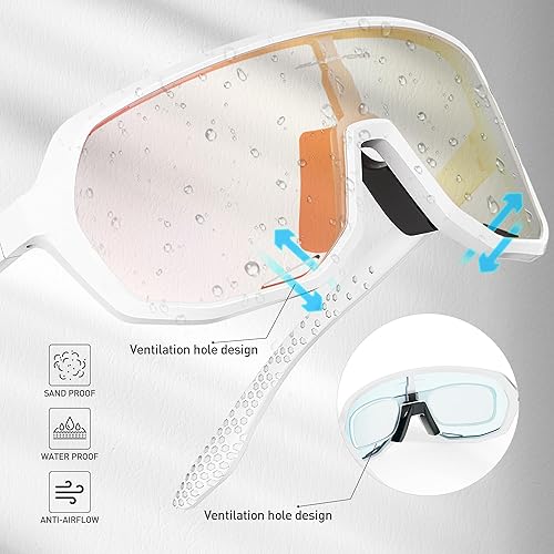 Miniatura 4 de KAPVOE Gafas de ciclismo fotocromáticas para hombres y mujeres, gafas de sol de bicicleta de montaña, gafas deportivas con protección UV