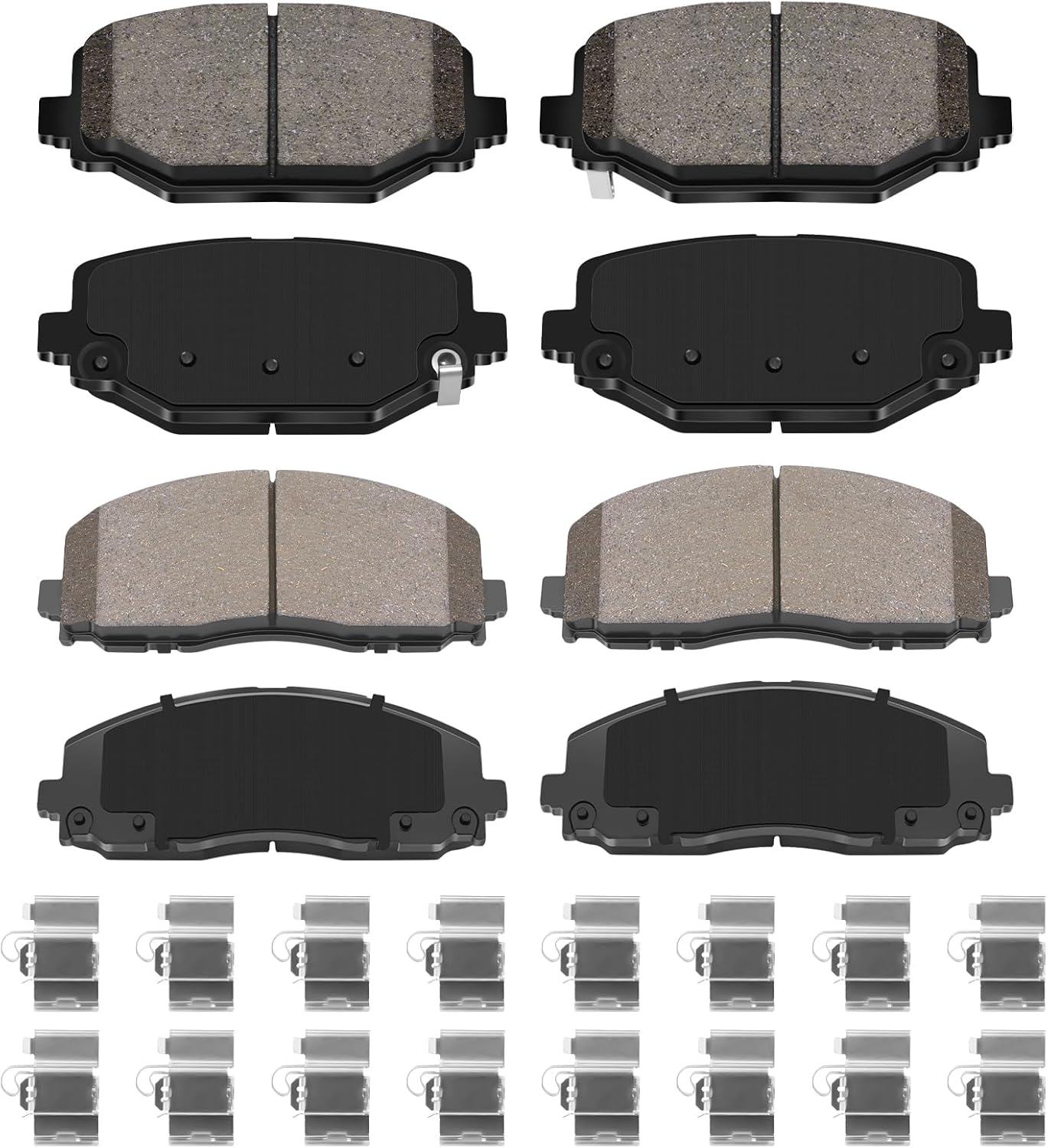 Replacement Front and Rear Brake Pads Set Compatible with Dodge Grand Caravan Journey and Chrysler Town Country Volkswagen Routan,Ceramic Disc Brake Pads Front and Rear Kit for Car,Low Dust