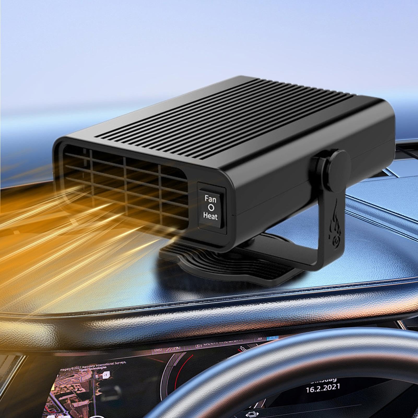 Calentadores de coche para vehículos,Calefactor de ventilador de coche - Desempañador de descongelación de calentamiento rápido 2 en 1 - Calentadores para vehículos Calentador de coche Diseño intelige