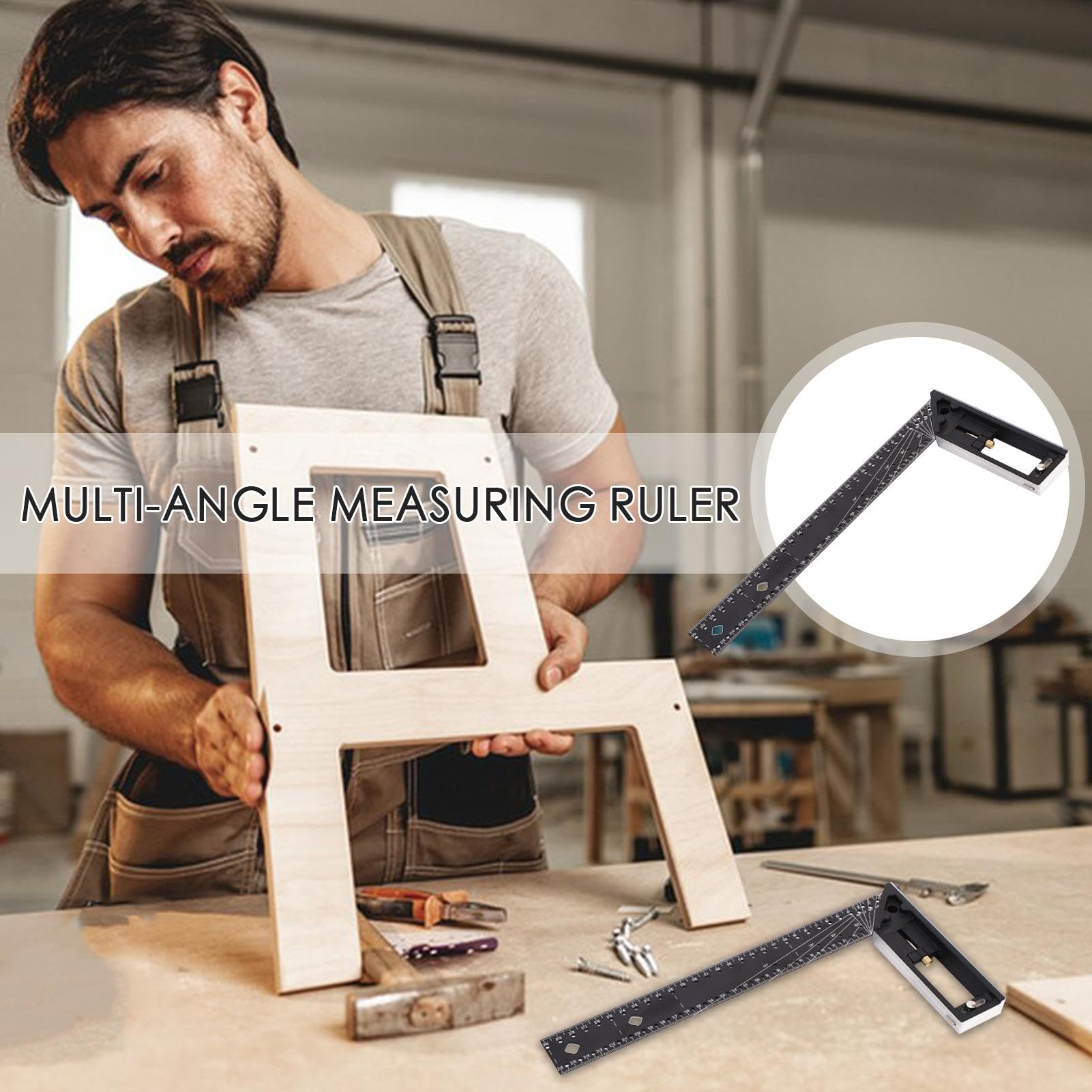 Meetinstrument | Multifunctionele Hoekmeetliniaal Professionele Meetgereedschap