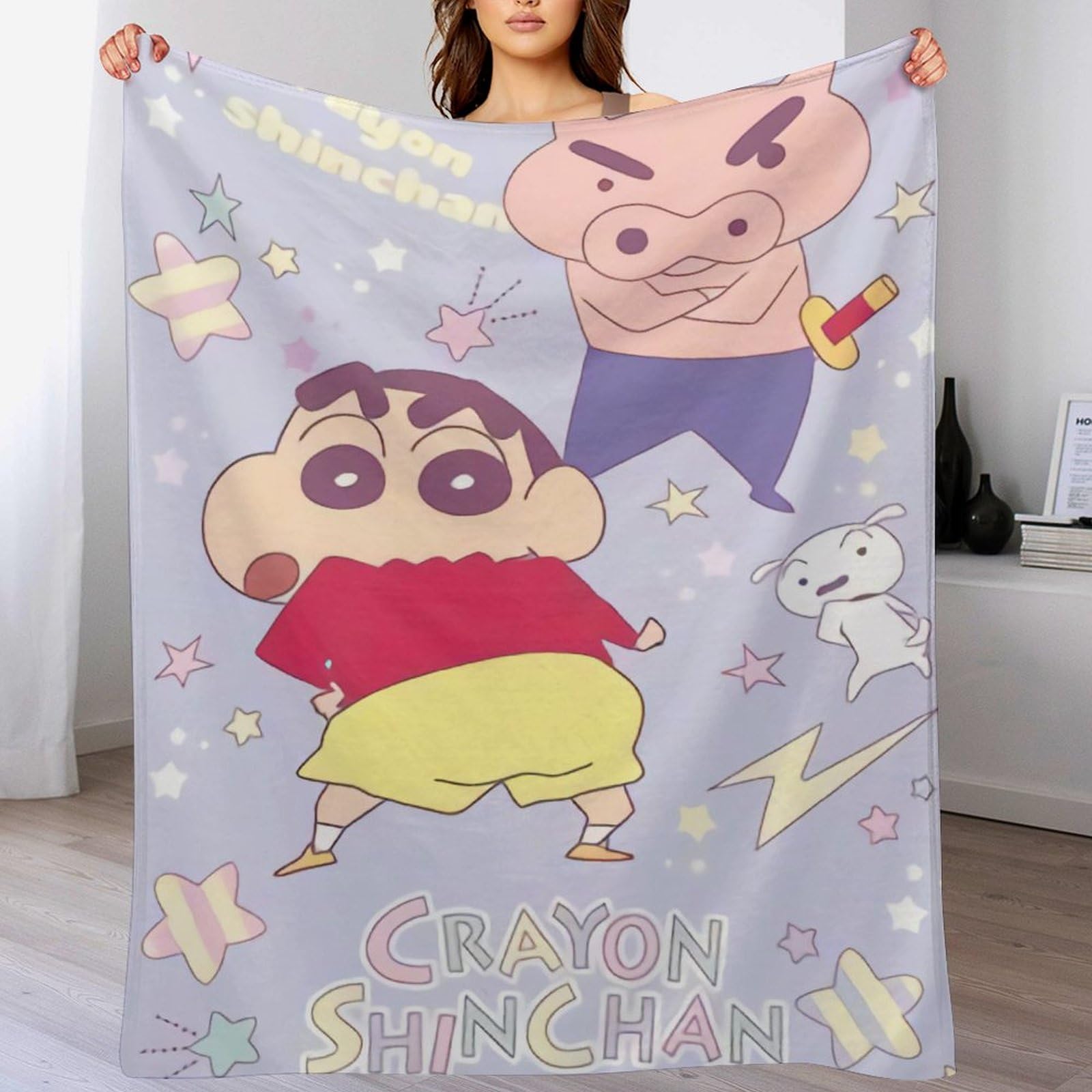 Amazon｜クレヨンしんちゃん ぶりぶりざえもん 毛布 ブランケット 夏用
