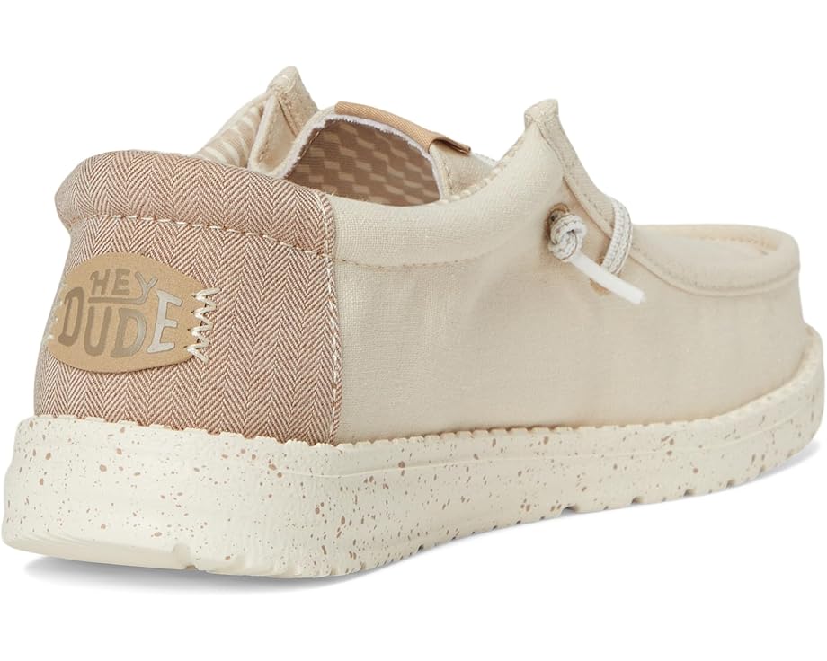 Hey Dude Kids Wally Break Brushed Linen (Little Kid/Big Kid) - Back View