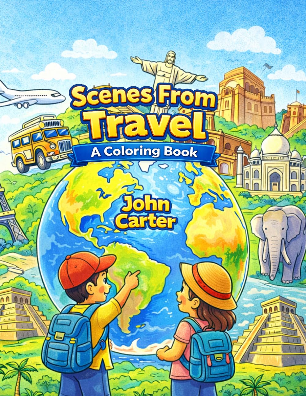 Scenes From Travel: A coloring book