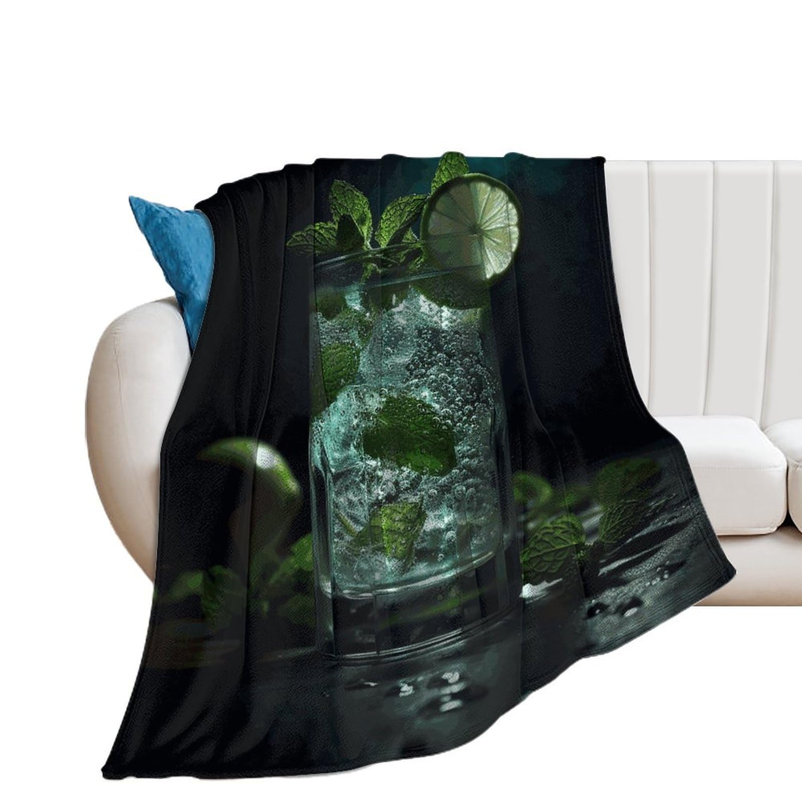 Couverture de luxe en microfibre flanelle mojito plaid doux de qualité supérieure