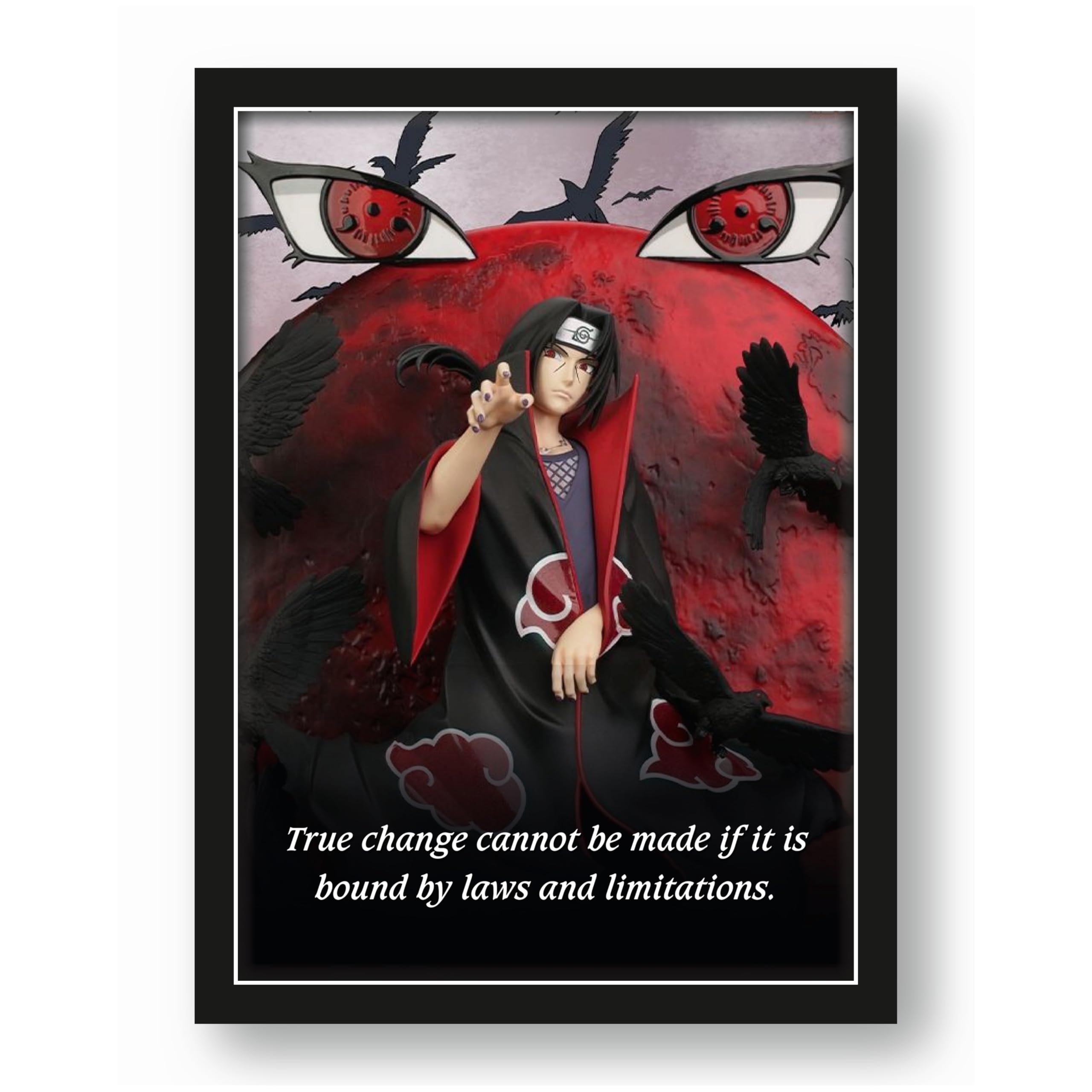 Itachi Uchiha True Change Quote Photo Frame – 9.25 x 12.8 inch