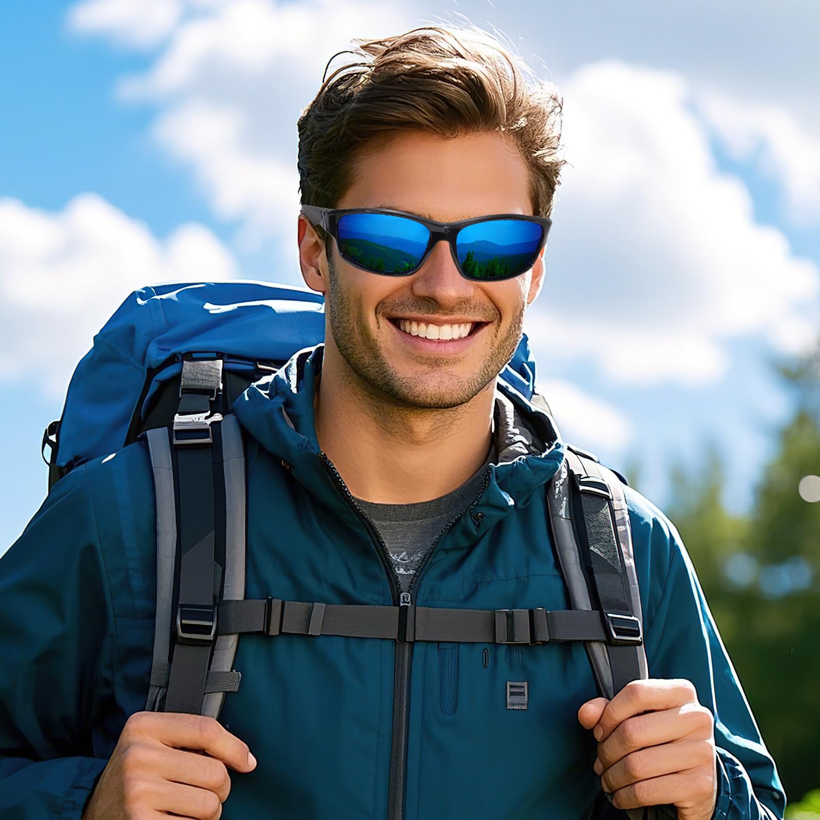 4 sztuki okularów przeciwsłonecznych dla mężczyzn, polaryzacyjne, sportowe okulary przeciwsłoneczne dla mężczyzn, okulary rowerowe damskie, szybkie okulary ochrona UV400 do biegania, jazdy