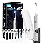 Seapeoa Electric Toothbrush Set, Equipped with 10 Brush Heads and Travel case, IPX8 Waterproof, 2-Minute Timer, 42000 high-Frequency Vibrations, 5 Modes, The First Choice for Gift Giving