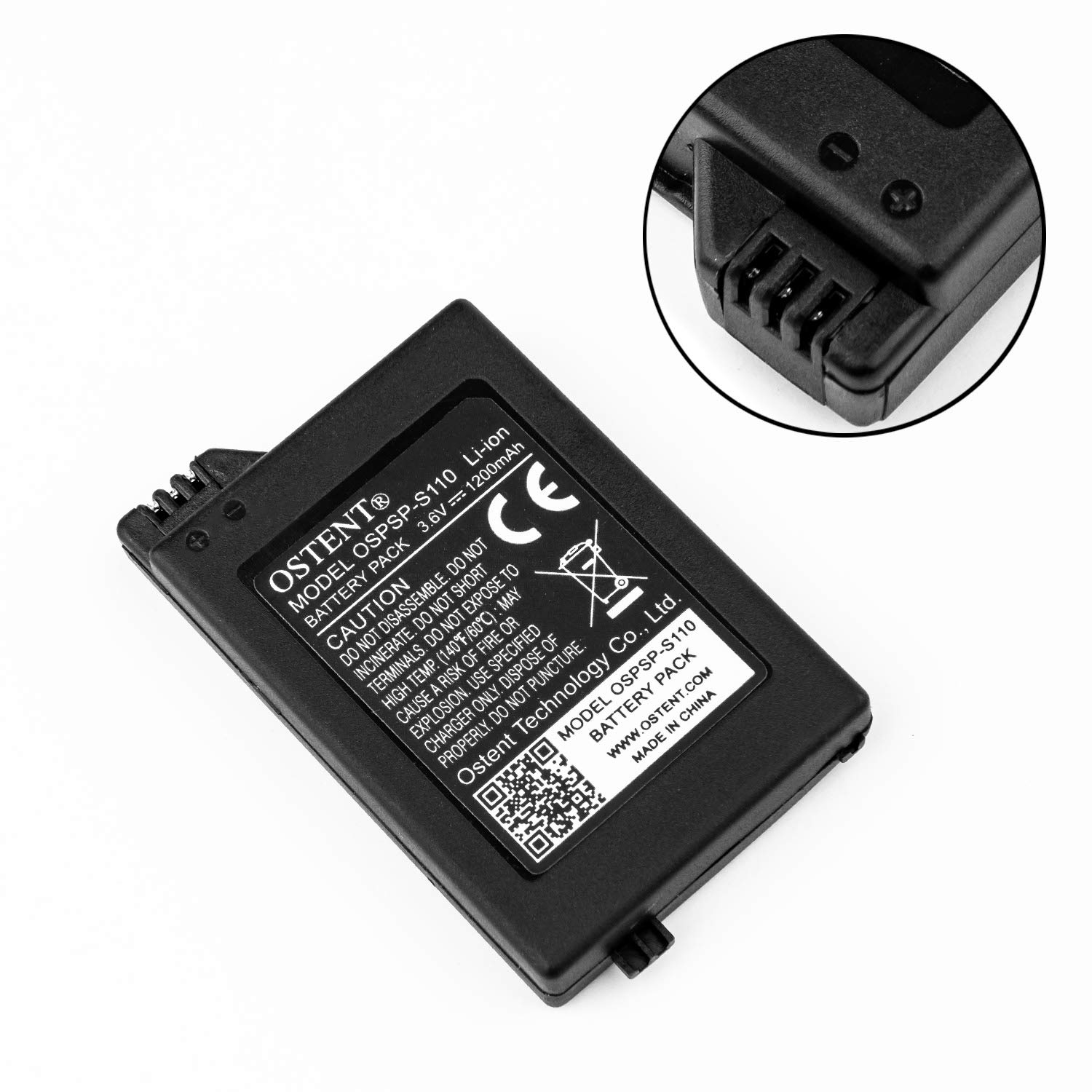 OSTENT 1200mAh 3.6V Liion Polymer Lithium Ion Rechargeable Battery