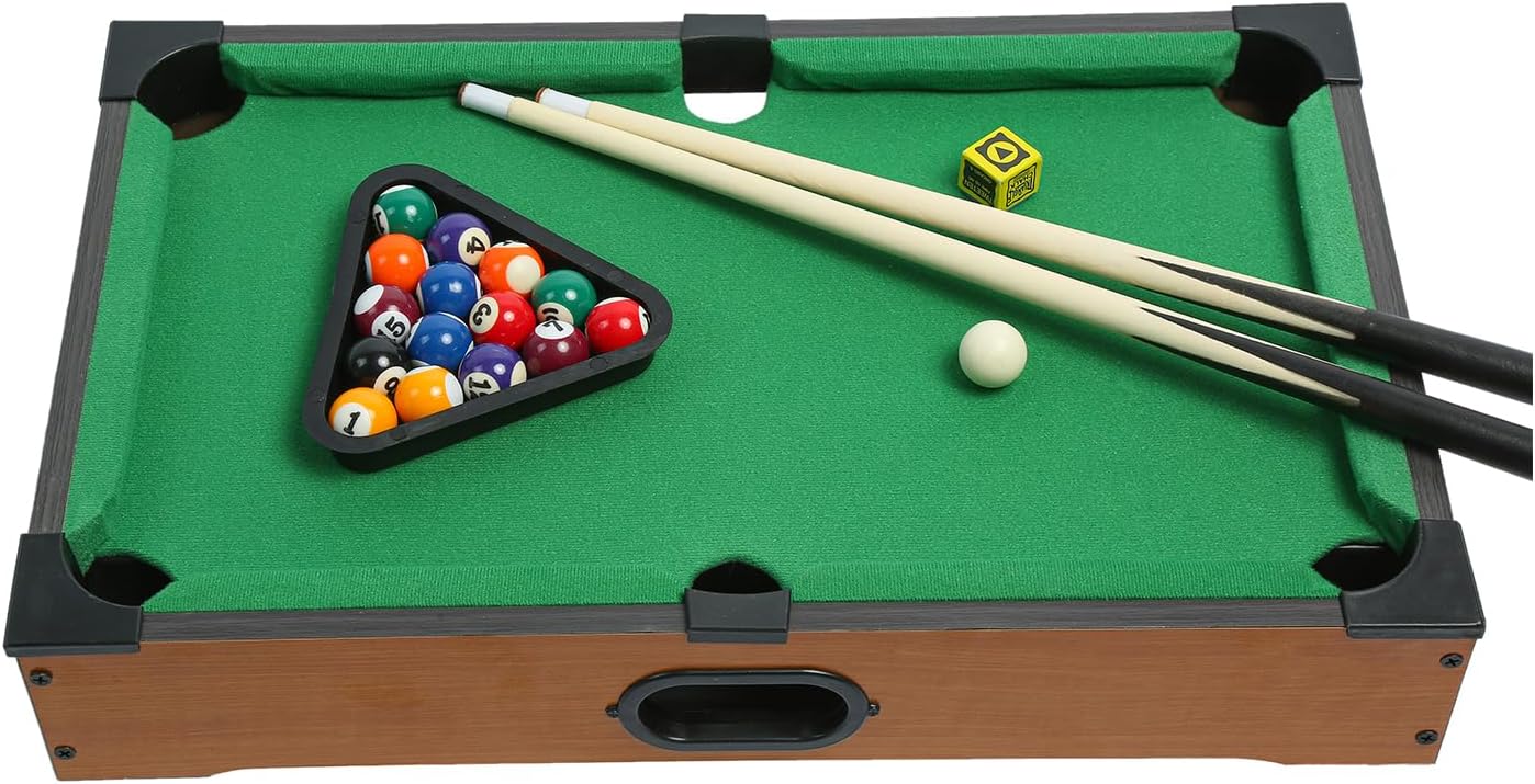 Hora de Lima Mini Pool Table Portable Billiards GameTable Top Mini Pool Game Set 2