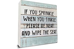 If You Sprinkle When You Tinkle Wooden Box Sign