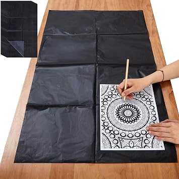 Dinifee 5 Sheets Large Carbon Paper for Tracing 20.3 x 36 Inch, Black