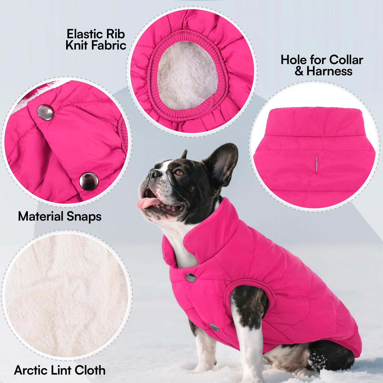 ASENKU Cappotto Cane Impermeabili Invernale, Cappottino Cane Calda Giacca per Cani Taglia Piccola Media Grande, Cappotto Gilet per Cani con Fodera in Lana Protegge Dal Freddo