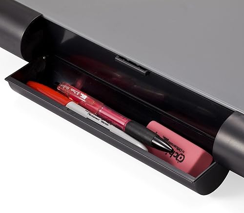 Miniatura 5 de Officemate Tabla para formulario reciclada con clip de presión ideal para formas hecha en plástico colores gris y negro