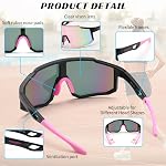 FEISEDY Lunettes de soleil Sport Hommes Femmes Cyclisme Lunettes de sport miroirs pour MTB Road Bike Randonnées en cours UV400 Protection B2388