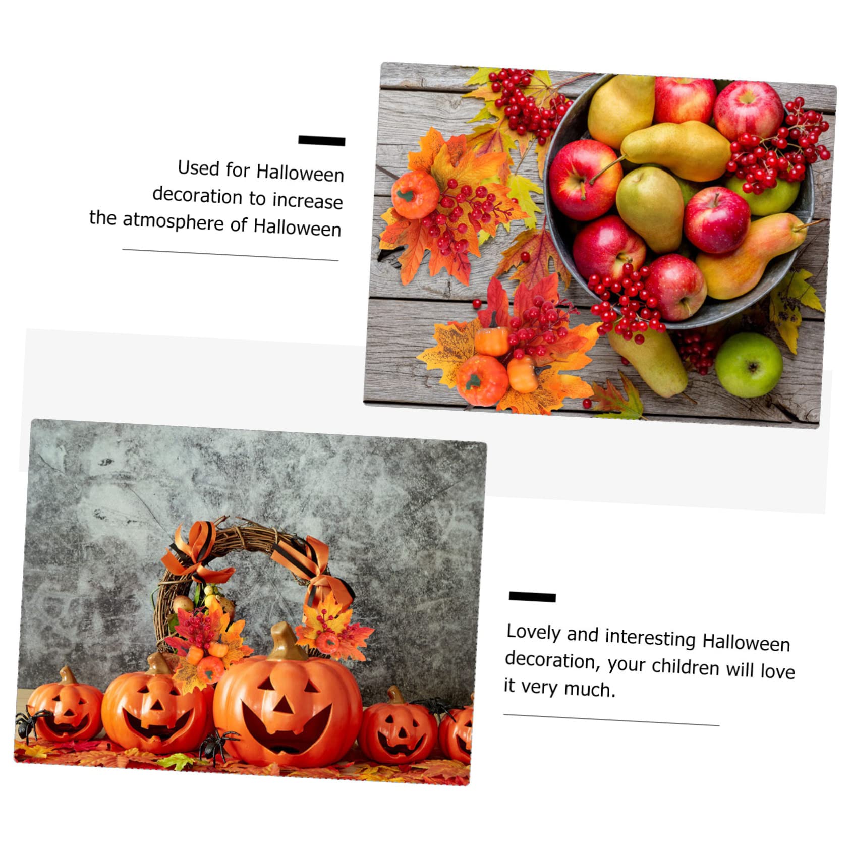TOPBATHY 9stücke Teiliges Künstlicher Kürbisse Mit Ahornblättern Herbstdekoration Für Halloween Und Erntedankfest Für Partys Tischdeko Und Outdoor-Dekoration