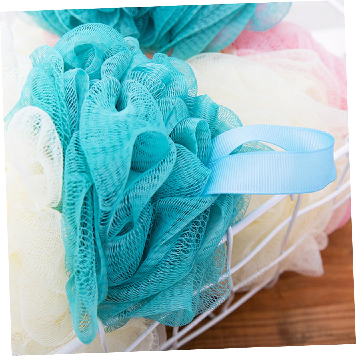 FRCOLOR 6 Piezas Puf De Baño Depurador De Baño Para El Cuerpo Depurador De Cuerpo Esponja De Baño Exfoliante Esponjas De Lufa De Baño Esponjas Naturales Baño Suave Escarchado Flor De Baño