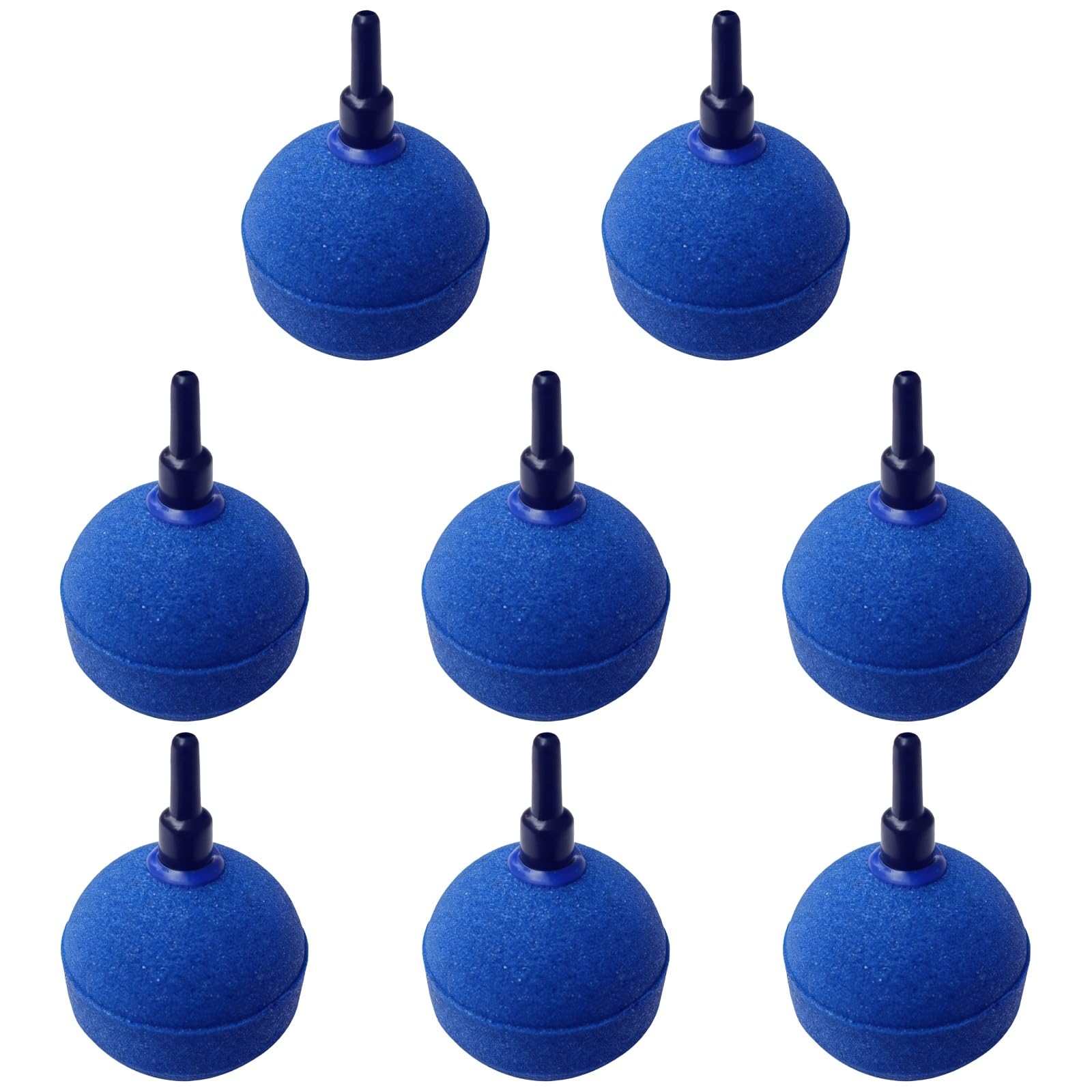 Itoyx 8 Pcs 2 In Air Stone Set, Blue Ball Pond Air Stones Diffuser, Quartz Sand for 360° Oxygen Dissolving, Fish Tank, Aquaculture, and Fish Transportation