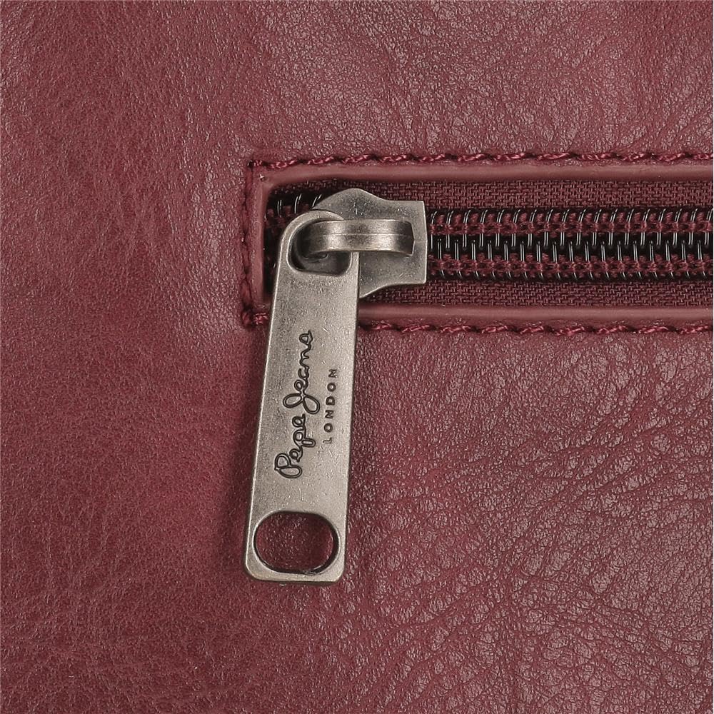 Pepe Jeans Bera - Zaino casual da donna, borsa realizzata in PU e poliestere. Spalline larghe e regolabili che si adattano, tasca frontale. Di Joumma Bags, bordeaux, Talla única
