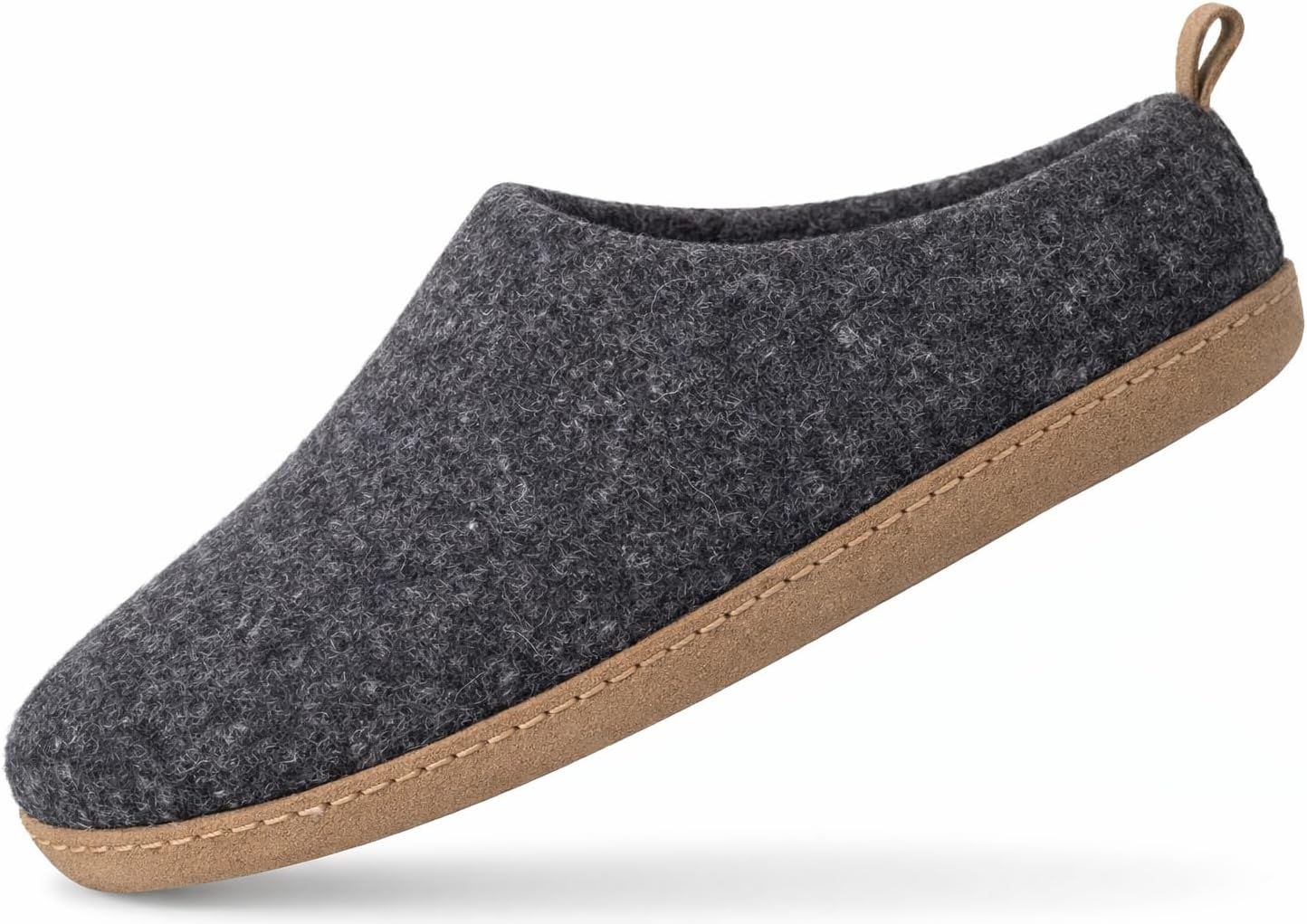 Wool Indoor Slippers - Natural Organic Wool, Genuine Leather Sole, Handmade in Nepal - Cozy, Warm, Soft, Unisex Non-Slip House Shoes for Men & Women - Perfect for Winter Comfort