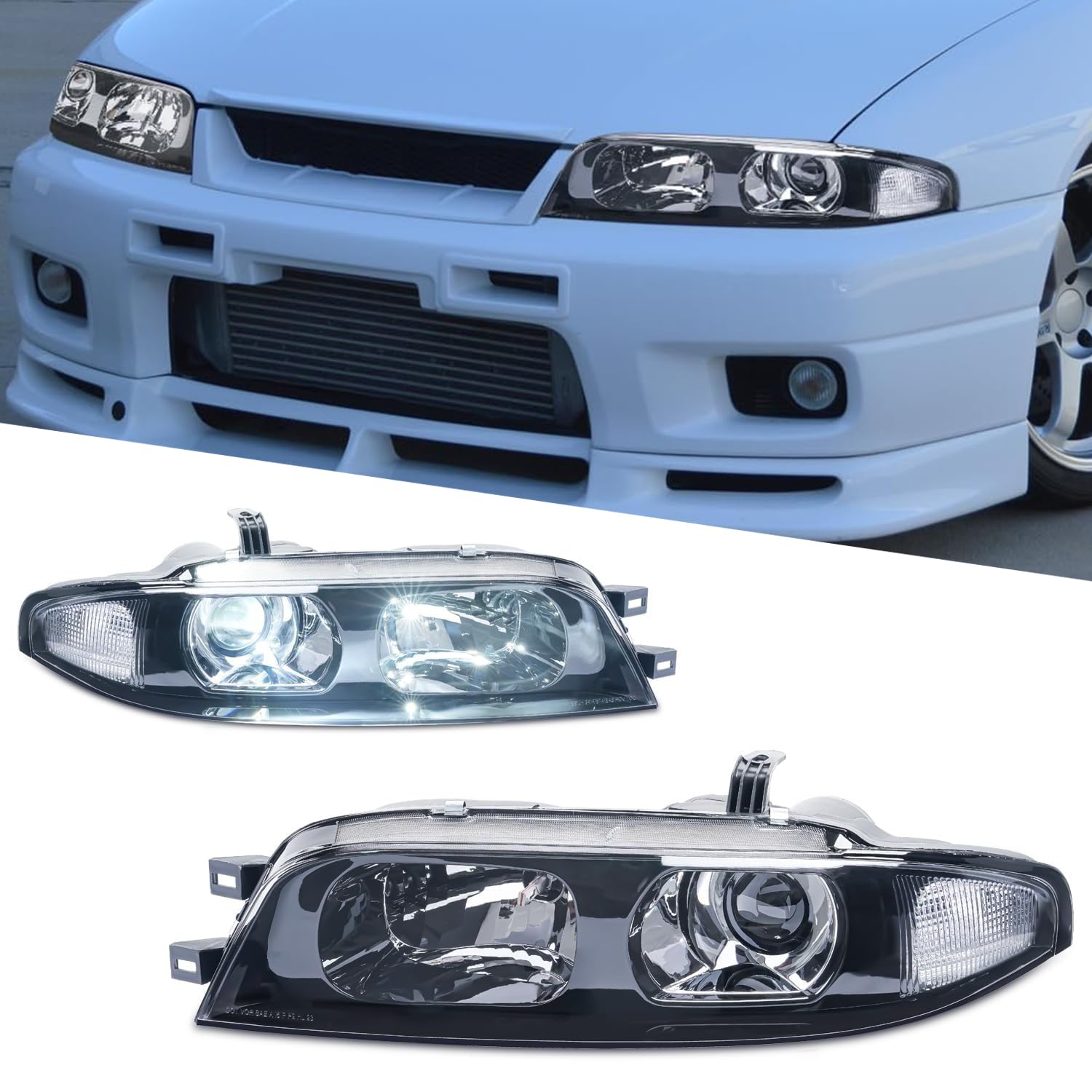 Amazon | Archaic スカイライン GTR GT-R R33 ヘッドライト ロー