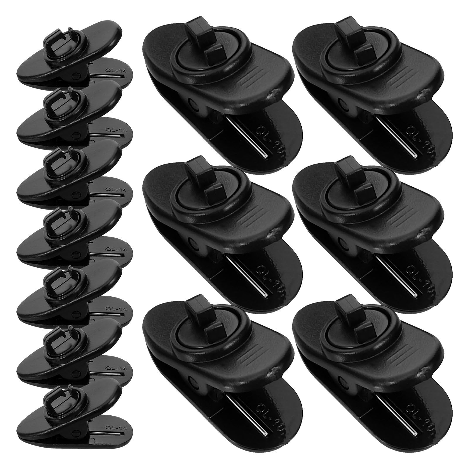30pcs Small Plastic Lapel Microphone Clips with 360° Rotatable Mic Cord Clamp Holders for Portable Mic Accessories, Suitable for Live Sound and Stage Use
