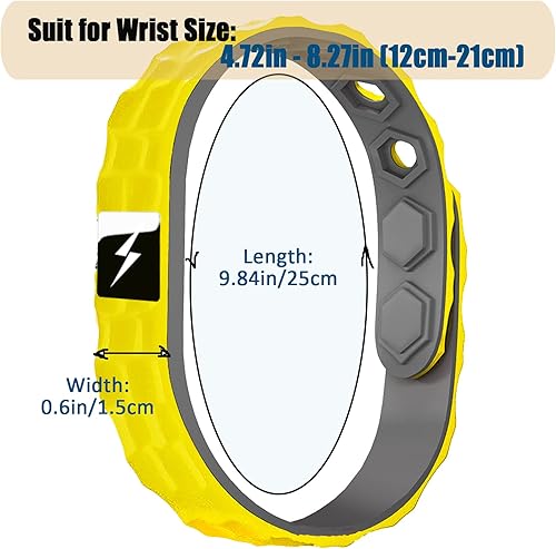 Miniatura 7 de Anti Static Wristband, Black Sport Power Balance Silicone Bracelet, Anion Germanium Winter Electrostatic Removal Rubber Wrist Strap for Men Women