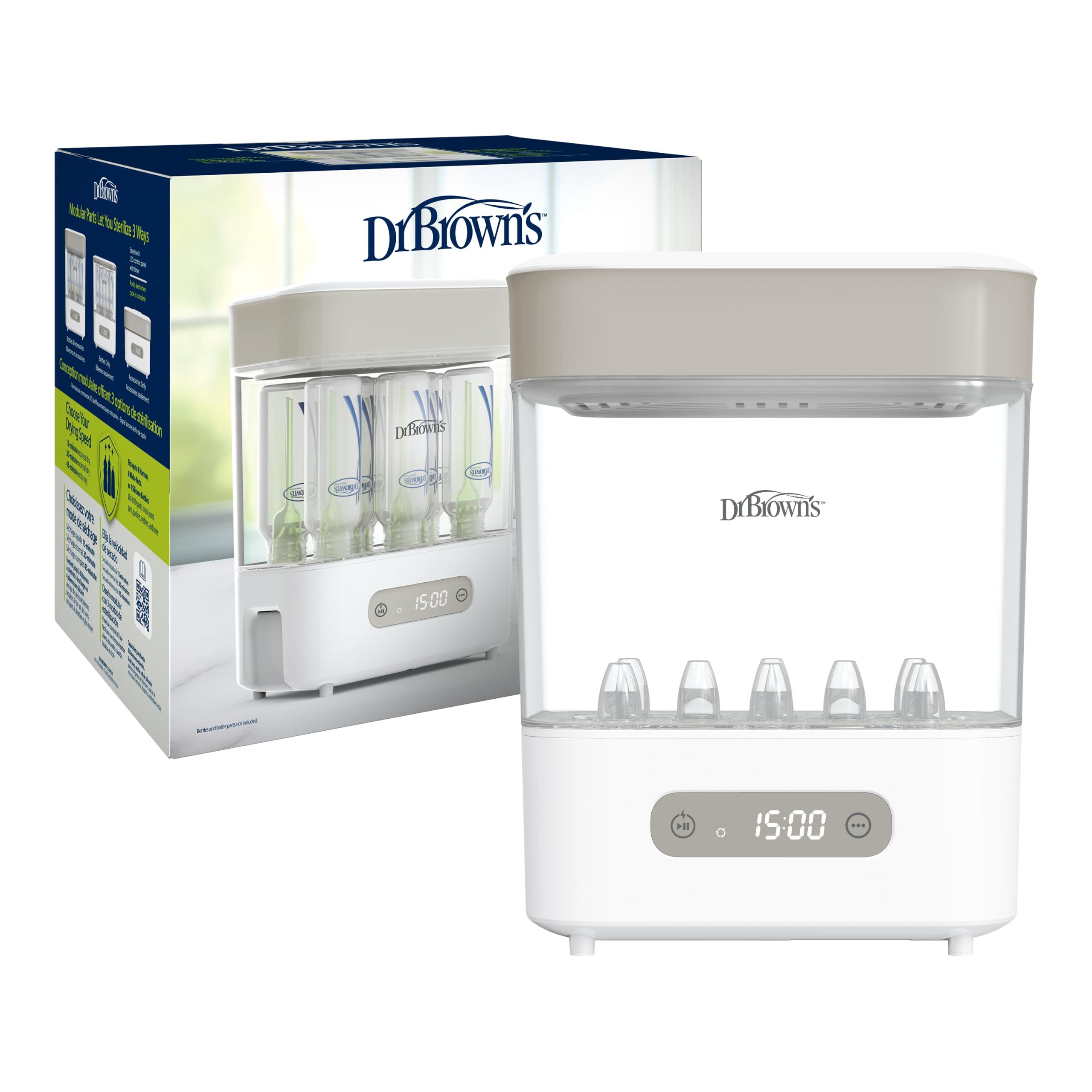 Dr. Brown's SpeedPro Stérilisateur et séchoir à bouteilles avec plusieurs temps de séchage
