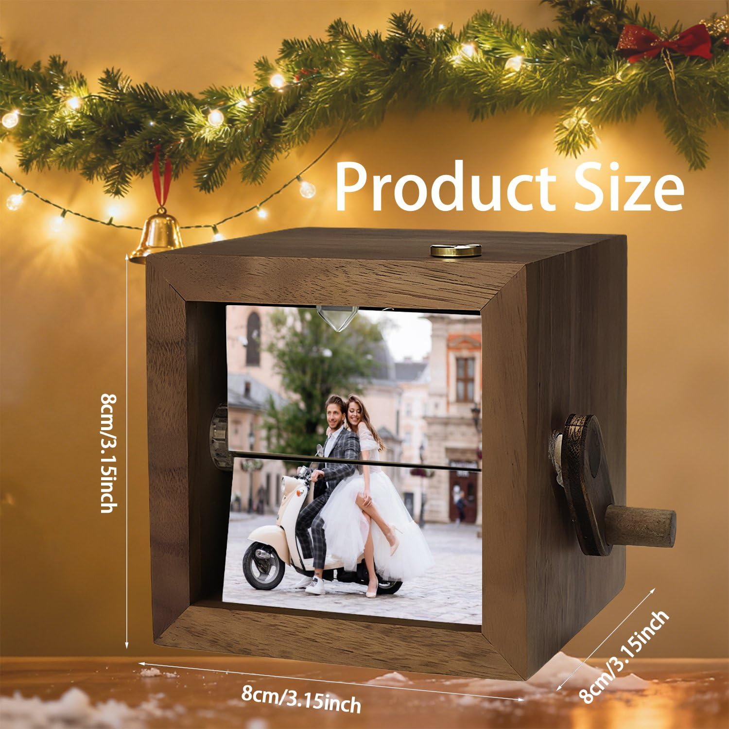Caja mecánica personalizada para decoración del hogar, regalo de animación de fotos hecho a mano, caja de recuerdo romántica de aniversario hecha a mano
