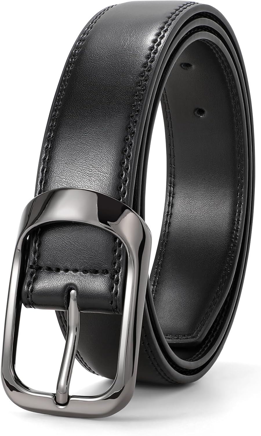 JASGOOD Men's Leather Dress Belts, Mens Casual Belt For Jeans Pants Work Suits and Uniform With Single Prong Buckle - Image 7