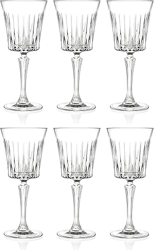 Barski Copa de vino – Copa – Vino tinto – Vino blanco – Copa de agua – Vasos de tallo – Juego de 6 copas – Cristal como cristal – 7 oz. Bellamente