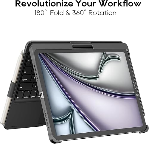 Miniatura 69 de Funda giratoria con teclado para Apple iPad mini 7ª generación 2024 (A17 Pro)/iPad mini 6ª generación (8.3 pulgadas) 2021; teclado compacto