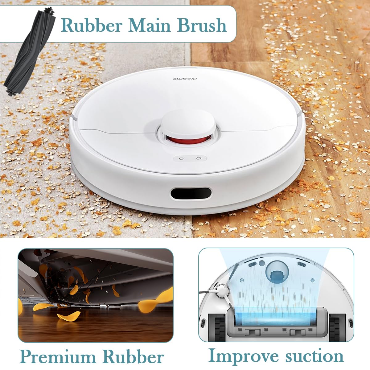 Accessori di Ricambi per Dreame L10s Pro Ultra Heat/ L10s Ultra Gen 2/ L40 Ultra AE/ X30 Ultra/MOVA E30 Ultra con 1 Spazzola Principale, 6 Sacchetti, 2 Filtro, 6 Panni, 4 Spazzole Laterali