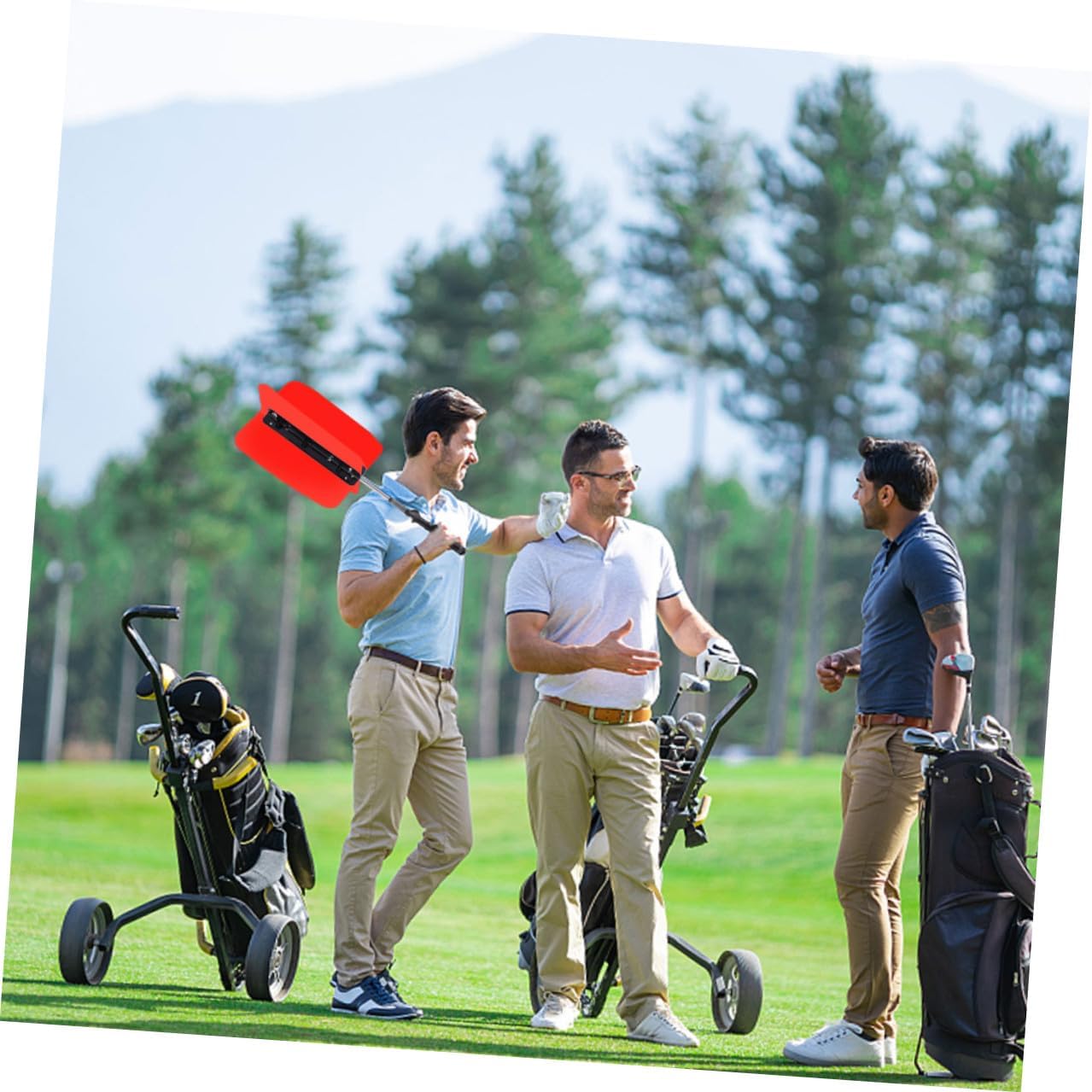 Golf Swing Trainer Practice Tool Power Resistance Fan, Grip Trainer Training Aid for Backyard and Indoor Golf Swing Improvement Random Color