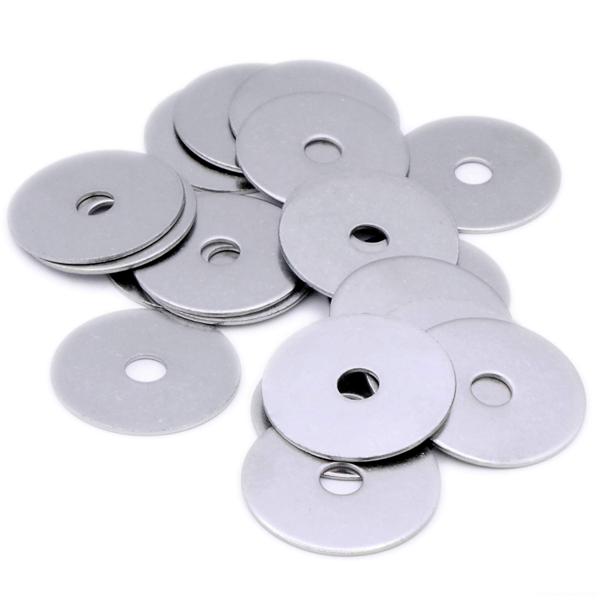 Singularity Supplies Silver M4 (4Mm X 25Mm) Flat Repair Washer (Large Od) - Stainless Steel (A2) (Pack Of 20)