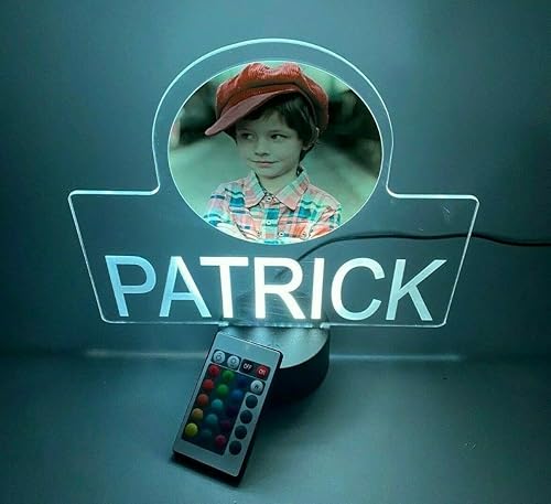 Miniatura 2 de MIRROR MANIA Tu foto personalizada impresa UV en acrílico transparente de alta calidad, luz LED personalizada grabada gratis con nombre