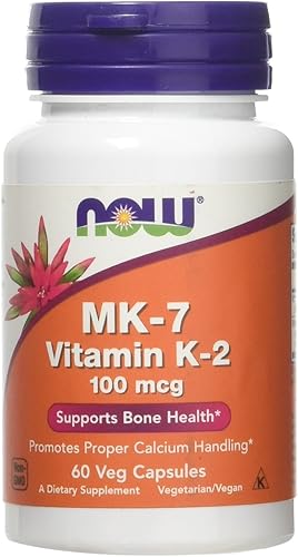 Now Foods Vitamina K2 (MK7) Cápsulas veganas, 0.0000035 oz., 60 unidades., 3 paquete de, 1
