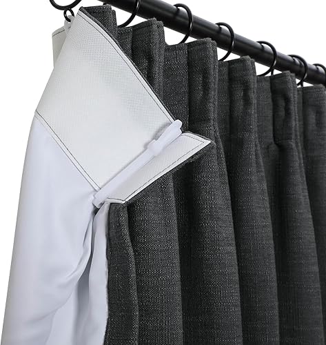 Miniatura 3 de Drapifytex Cortina plisada de lino sintético para oscurecer la habitación, 84 pulgadas de ancho x 84 pulgadas de largo, cortinas plisadas con