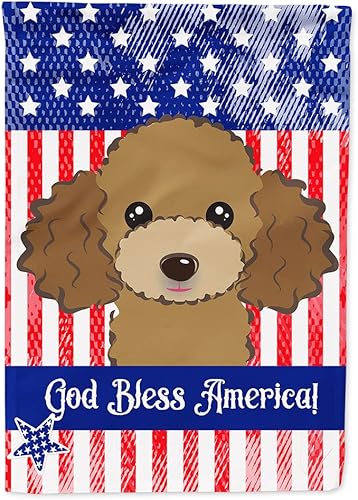 Vista 229 de Caroline's Treasures BB2171GF American Flag and Border Collie Garden Flag Mailbox Flag Decorative Yard Flag Banner Outside Patio Artwork Yard Flower