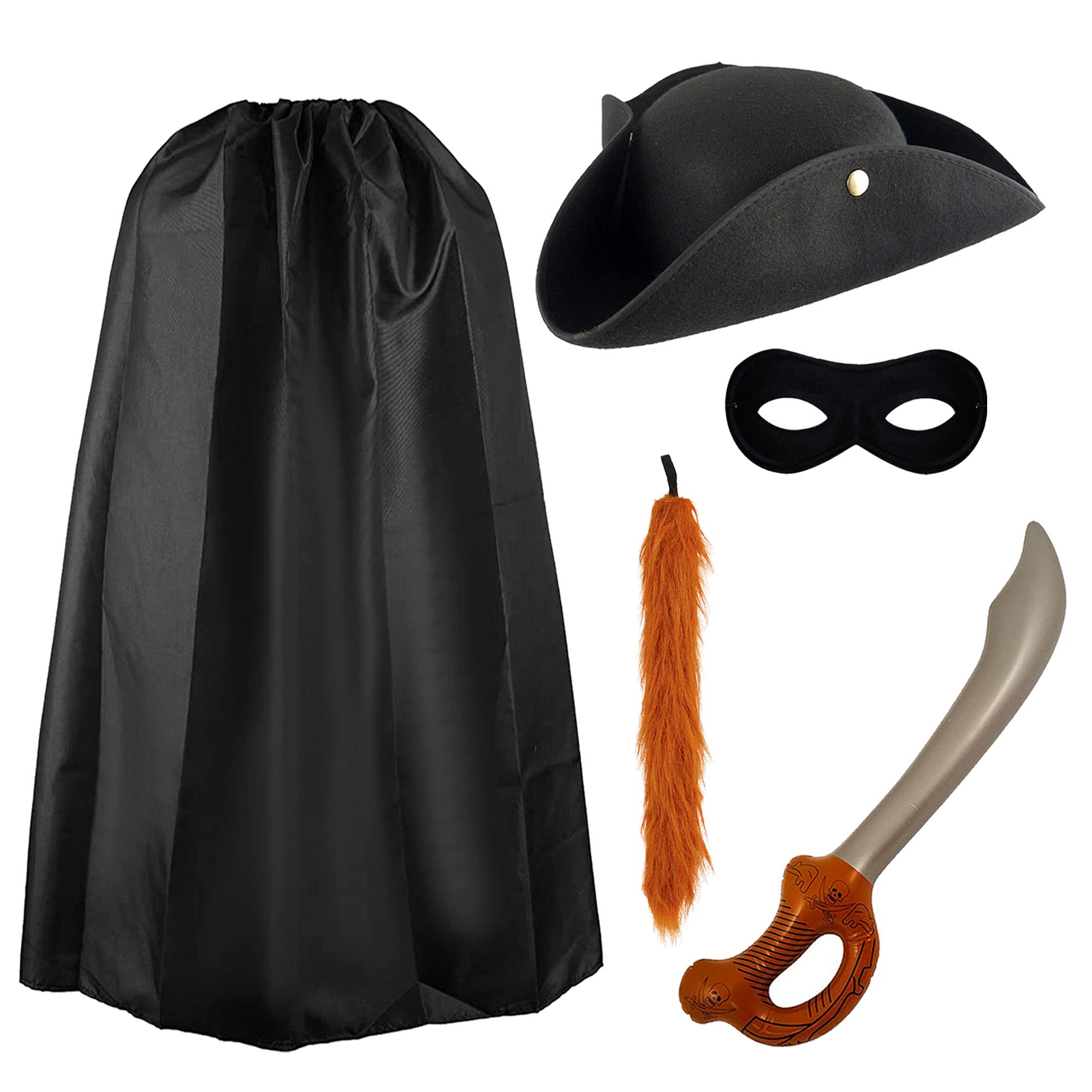 Cat Bandit 5pc World Book Day Fancy Dress Costume for Kids Boys Girls Book Week