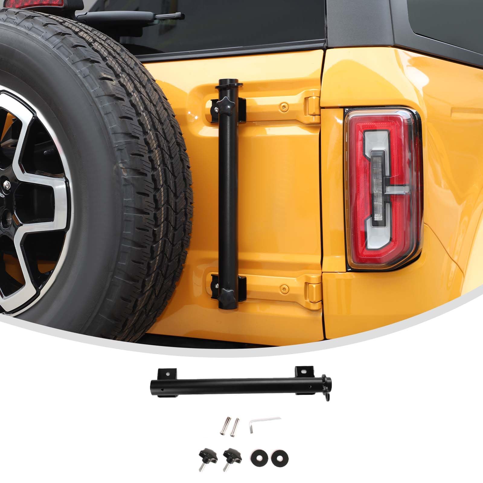 Linskip Heavy Duty Tailgate Flagpole & CB Antenna Mount for Ford Bronco 2021-2025, Ideal for Outdoor & Off-Road Use, Mount for Bronco Exterior