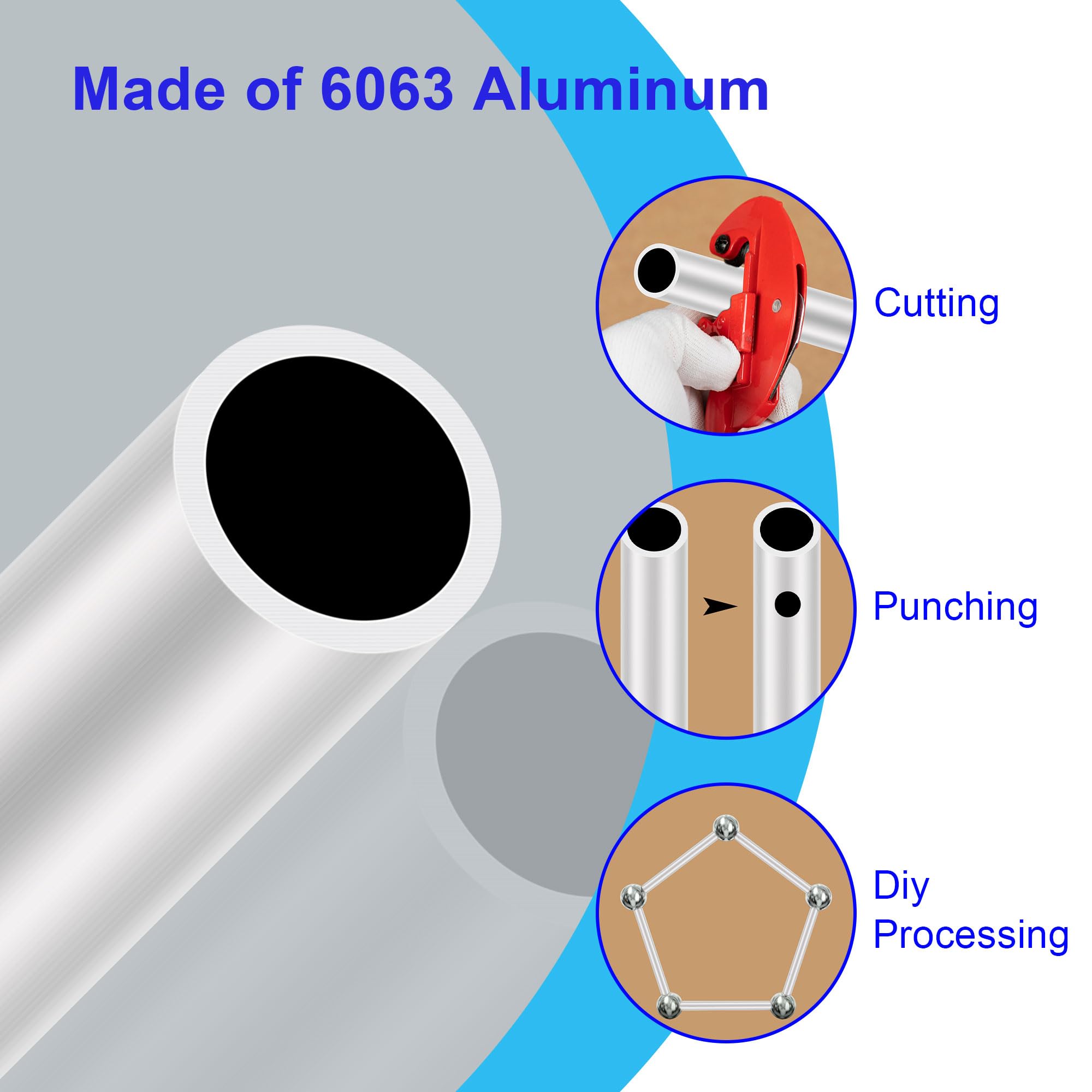 Tube en alliage d'aluminium personnalisé 5mm profils du fabricant - Chine Produi
